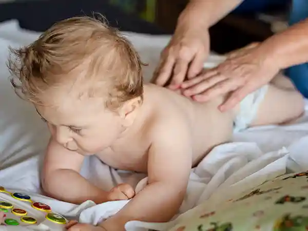 Child participating in physical therapy session