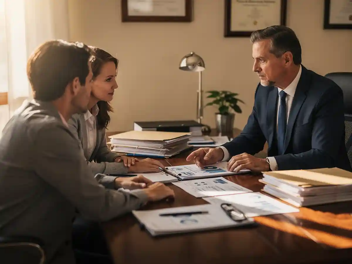 Attorney reviewing medical records with a family during an Erb's palsy birth injury case consultation